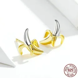 Bananformade örhängen - 925 sterling silver