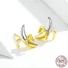 Bananformade örhängen - 925 sterling silver