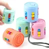 Kub med färgglada pärlor - stressavlastande fidget leksak