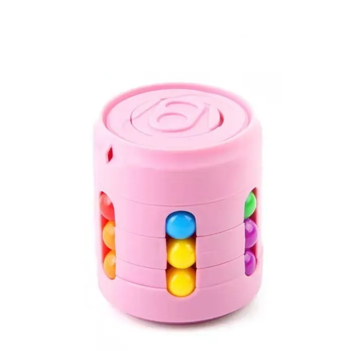 Cube avec perles colorées - jouet fidget anti-stress