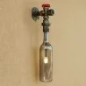 Amerikansk loft - vegglampe - LED Edison lampe - vintage glassflaske / vannpipe