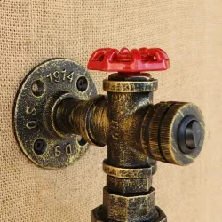 Loft américain - applique murale - lampe Edison LED - bouteille en verre vintage / pipe à eau