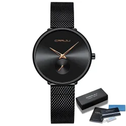 CRRJU - montre de luxe à la mode - avec bracelet en maille - étanche