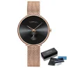 CRRJU - fashionable luxury watch - with mesh bracelet - waterproofWatches