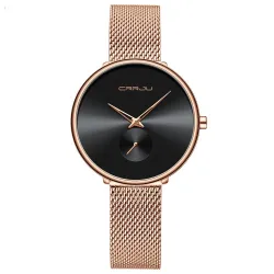 CRRJU - montre de luxe à la mode - avec bracelet en maille - étanche