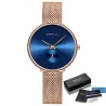 CRRJU - fashionable luxury watch - with mesh bracelet - waterproofWatches