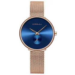 CRRJU - montre de luxe à la mode - avec bracelet en maille - étanche