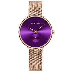 CRRJU - fashionable luxury watch - with mesh bracelet - waterproofWatches