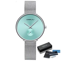 CRRJU - fashionable luxury watch - with mesh bracelet - waterproofWatches