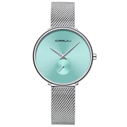 CRRJU - fashionable luxury watch - with mesh bracelet - waterproofWatches