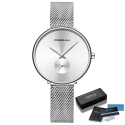 CRRJU - montre de luxe à la mode - avec bracelet en maille - étanche