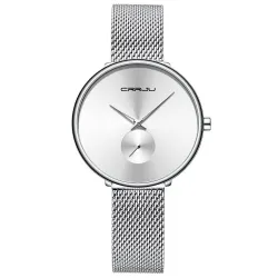 CRRJU - fashionable luxury watch - with mesh bracelet - waterproofWatches