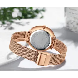 CRRJU - fashionable luxury watch - with mesh bracelet - waterproofWatches
