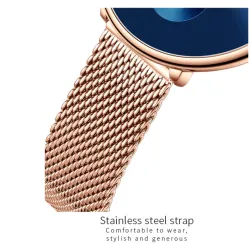 RelojesCRRJU - reloj de lujo de moda - con brazalete de malla - resistente al agua