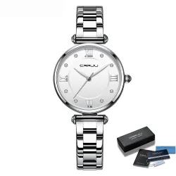 CRRJU - montre de luxe à la mode - Quartz - étanche - acier inoxydable