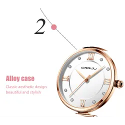 CRRJU - fashionable luxury watch - Quartz - waterproof - stainless steelWatches