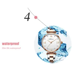 CRRJU - montre de luxe à la mode - Quartz - étanche - acier inoxydable
