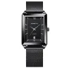 CRRJU - lyxig fyrkantig gyllene klocka - Quartz - rostfritt stål mesh armband - vattentät