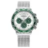 CRRJU - moteriktig Quartz-klokke - vanntett - rustfritt stål
