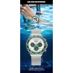 CRRJU - montre à quartz à la mode - étanche - acier inoxydable