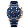 CRRJU - montre de luxe pour homme - grand cadran - étanche - acier inoxydable