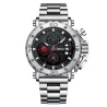 RelojesCRRJU - reloj de lujo para hombre - esfera grande - resistente al agua - acero inoxidable
