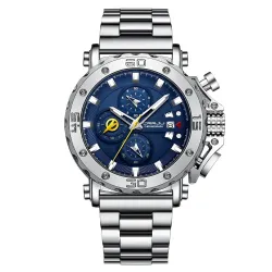 CRRJU - montre de luxe pour homme - grand cadran - étanche - acier inoxydable