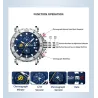 CRRJU - montre de luxe pour homme - grand cadran - étanche - acier inoxydable