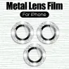 Diamant kamera linsebeskytter - glitter metalring - til iPhone