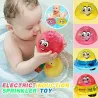 Jouet de bain pour bébé - boule à induction électrique - avec lumière / musique
