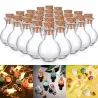 PerfumeMini botellas de vidrio - con tapa de corcho - para perfumes - decoraciones de bodas - 10 piezas