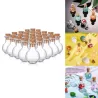 PerfumeMini botellas de vidrio - con tapa de corcho - para perfumes - decoraciones de bodas - 10 piezas