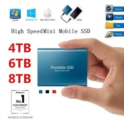 Almacenamiento en disco duro móvil - SSD - tipo C - USB 3.1 - aleación de aluminio - 500 GB / 1 TB / 2 TB / 4 TB / 6 TB / 8 TB