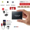 Mobil hårddisklagring - SSD - typ-C - USB 3.1 - aluminiumlegering - 500GB / 1TB / 2TB / 4TB / 6TB / 8TB