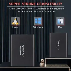 Mobil hårddisklagring - SSD - typ-C - USB 3.1 - aluminiumlegering - 500GB / 1TB / 2TB / 4TB / 6TB / 8TB