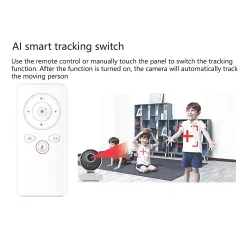 USB WebCam - med fjernbetjening / mikrofon - smart tracking - autofokus - HD - 1080P