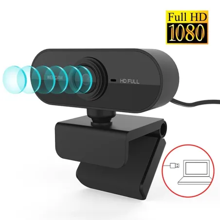 Full HD webkamera - med mikrofon - justerbar - USB