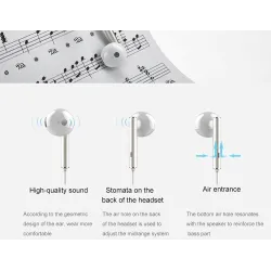 Écouteurs d'origine Huawei - casque avec microphone - jack 3,5 mm - MA115 / AM116 / MA116