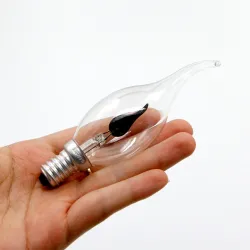 Żarówka LED - migający płomień świecy - E14 / E27 - 3W - 220V - 10 sztukE27
