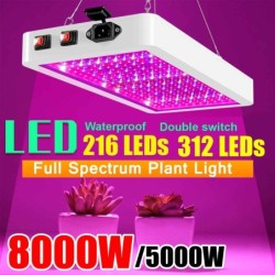 Lampa do uprawy roślin - pełne spektrum - światło LED - wodoodporna - 5000W / 8000W