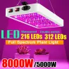 Plantodlingslampa - fullt spektrum - LED-ljus - vattentät - 5000W / 8000W