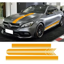 Zij-/boven-/dakstrepen - autostickers - voor Mercedes Benz 2-deurs coupé / 4-deurs SedanStickers
