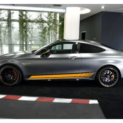 Pasy boczne / górne / dachowe - naklejki samochodowe - dla Mercedes Benz 2-drzwiowy Coupe / 4-drzwiowy SedanNaklejki