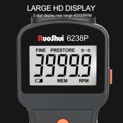 RuoShui - digitalt stroboskop turteller - kontaktfri - rotasjonshastighetsmåler - 40000 RPM