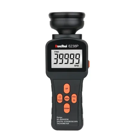 RuoShui - digitalt stroboskopomdrejningstæller - berøringsfrit - rotationshastighedsmåler - 40000 RPM