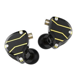 QKZ ZXN - fones de ouvido de alta resolução - fone de ouvido com fio - ímã duplo - 2 pinos - 1DD