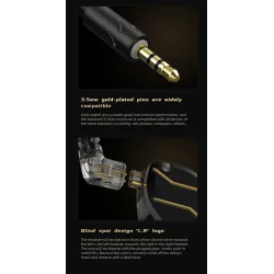AuricularesQKZ ZXN - Auriculares de alta resolución - Auriculares intrauditivos con cable - Doble imán - 2 pines - 1DD