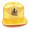 Baseballcaps - skinn-snapback - med metallblad - hip hop-stil