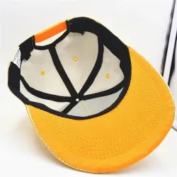 Casquette de baseball - snapback en cuir - avec feuille en métal - style hip hop