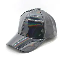 Berretto da baseball arcobaleno - pelle verniciata - stile hip-hop